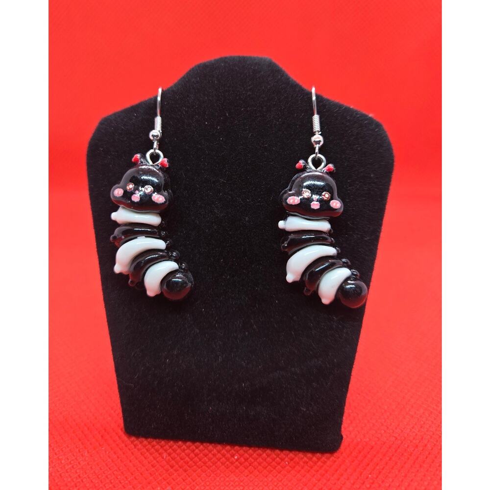**5 for $25**/ Dangle Black Slug Earrings for Pierced Ears, NWOT